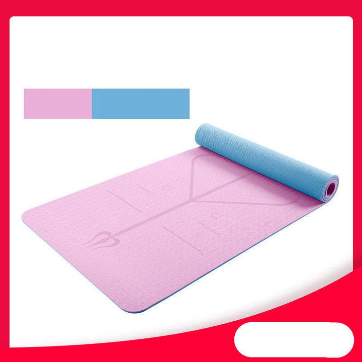Yoga Mat Two-Color 6Mm Posture Line Yoga Mat Fitness Mat - ZEYTONCART