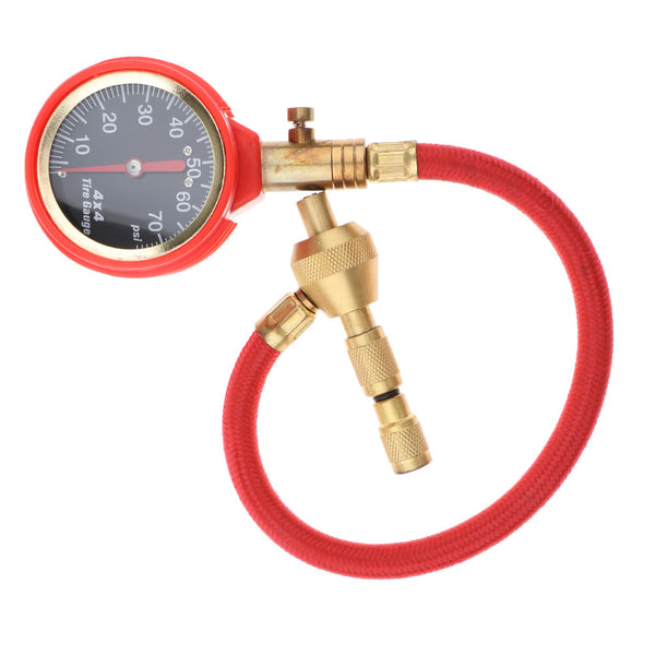 Off-Road Vehicle Tire Pressure Gauge Mechanical Car Tire Pressure Gauge All Copper Valve One Key Deflation - ZEYTONCART
