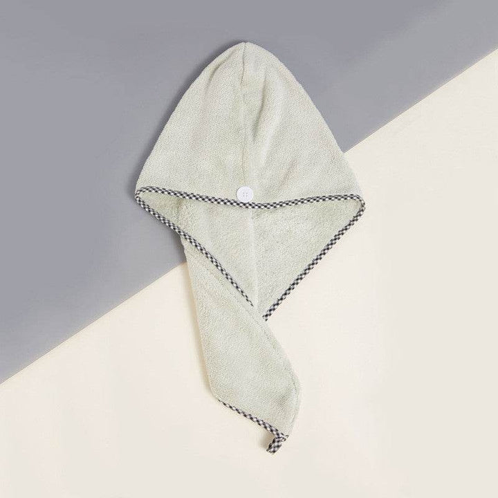 Free Shipping Dry Hair Towel Embroidery Dry Hair Cap Women's Absorbent And Quick-Drying Microfiber Thickened Turban Coral Fleece Shower Cap - ZEYTONCART
