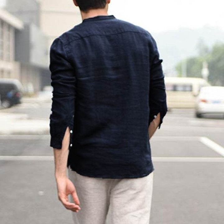 Plaid Collar Tops Turn Down Men Shirts Clothing - ZEYTONCART