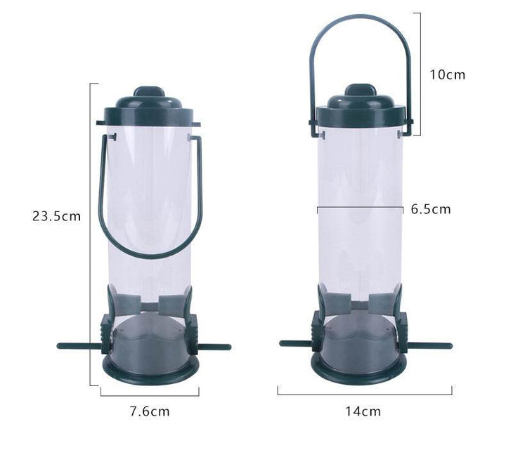 Pet Bird Feeder Feed Station Hanging Garden Plastic Birds Food Dispenser Feeders Outdoor Tree Garden Decoration - ZEYTONCART