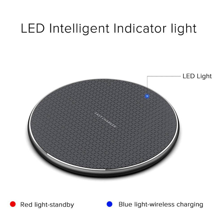 New Gift Custom Round Mobile Phone Wireless Charger Ultra-Thin 10W Aluminum Alloy - ZEYTONCART