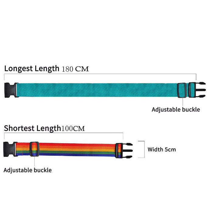 7 Colors Adjustable Nylon Lock Travel Luggage Straps Belt Protective Travel Accessories Suitcase Packing Belt - ZEYTONCART
