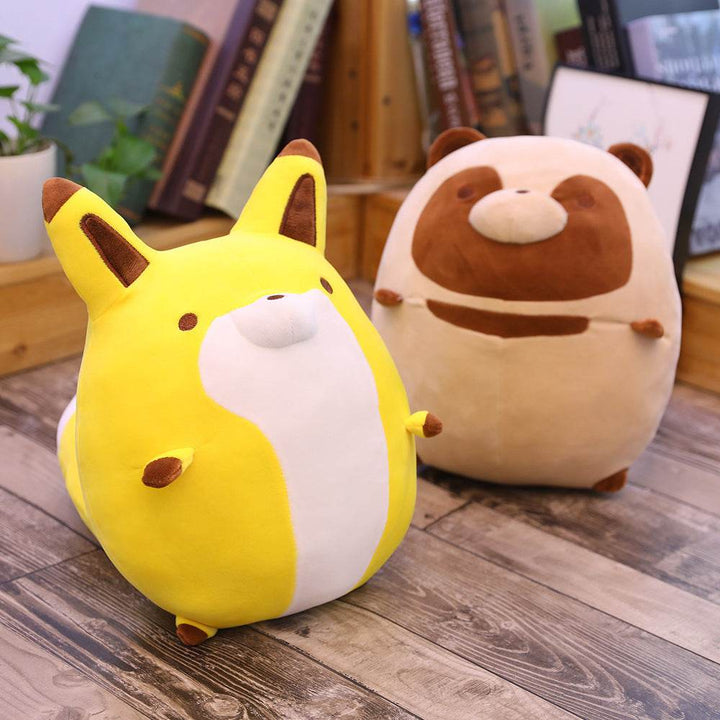 New anime cartoon raccoon and fox plush toys cute pillow peluche baby toy soft padded cushion stuffed animals home decor - ZEYTONCART