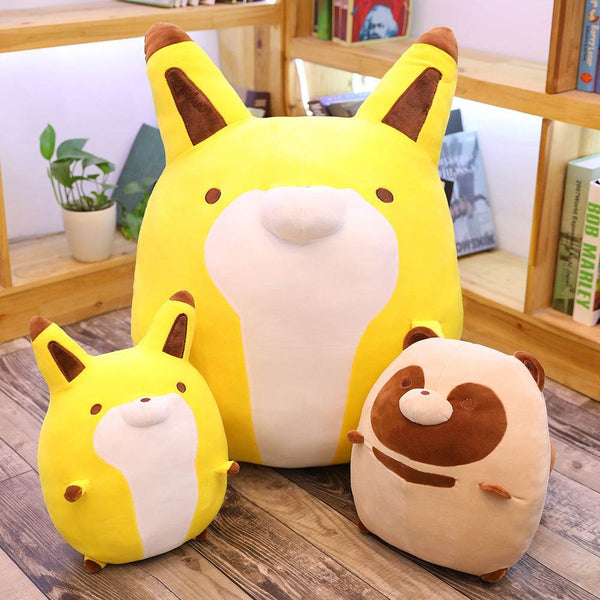New anime cartoon raccoon and fox plush toys cute pillow peluche baby toy soft padded cushion stuffed animals home decor - ZEYTONCART