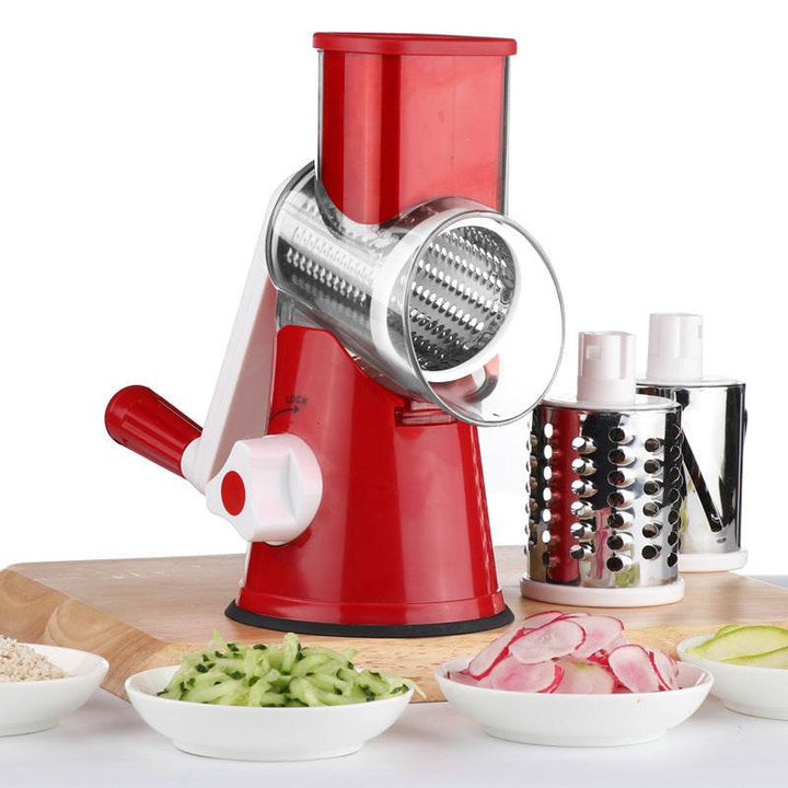 Food Processor Vegetable Chopper Kitchen Roller Gadgets Tool Vegetable Cutter Round Slicer Graters Potato Carrot Cheese Shredder - ZEYTONCART