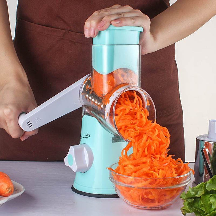 Food Processor Vegetable Chopper Kitchen Roller Gadgets Tool Vegetable Cutter Round Slicer Graters Potato Carrot Cheese Shredder - ZEYTONCART