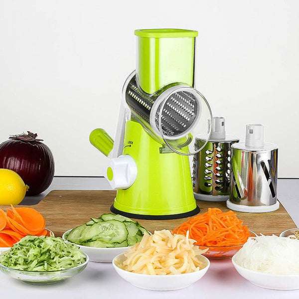 Food Processor Vegetable Chopper Kitchen Roller Gadgets Tool Vegetable Cutter Round Slicer Graters Potato Carrot Cheese Shredder - ZEYTONCART
