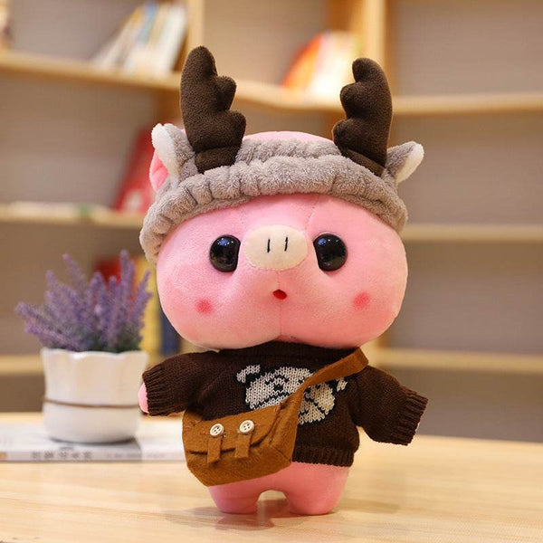 30cm Cartoon Dress Up Pig Cosplay Plush Toys Stuffed Cute Animals Doll Soft Pillow - ZEYTONCART