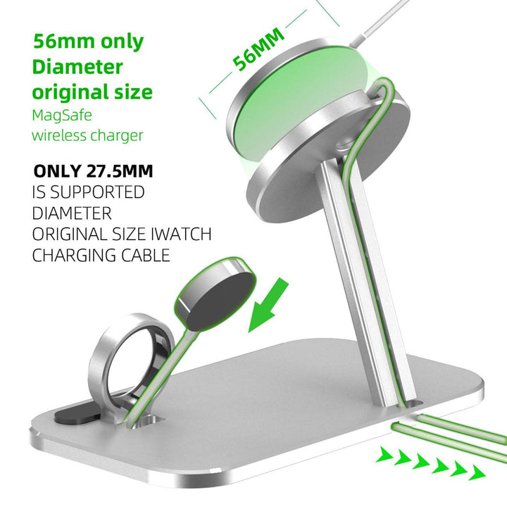 Alloy Storage Base Data Cable Accessories Watch Charging Stand - ZEYTONCART