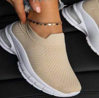 White Sneakers for Women Sports Shoes Vulcanize Female Sock Summer Sneakers Trainers Casual - ZEYTONCART