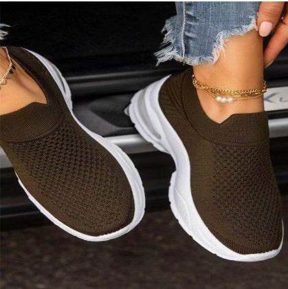 White Sneakers for Women Sports Shoes Vulcanize Female Sock Summer Sneakers Trainers Casual - ZEYTONCART