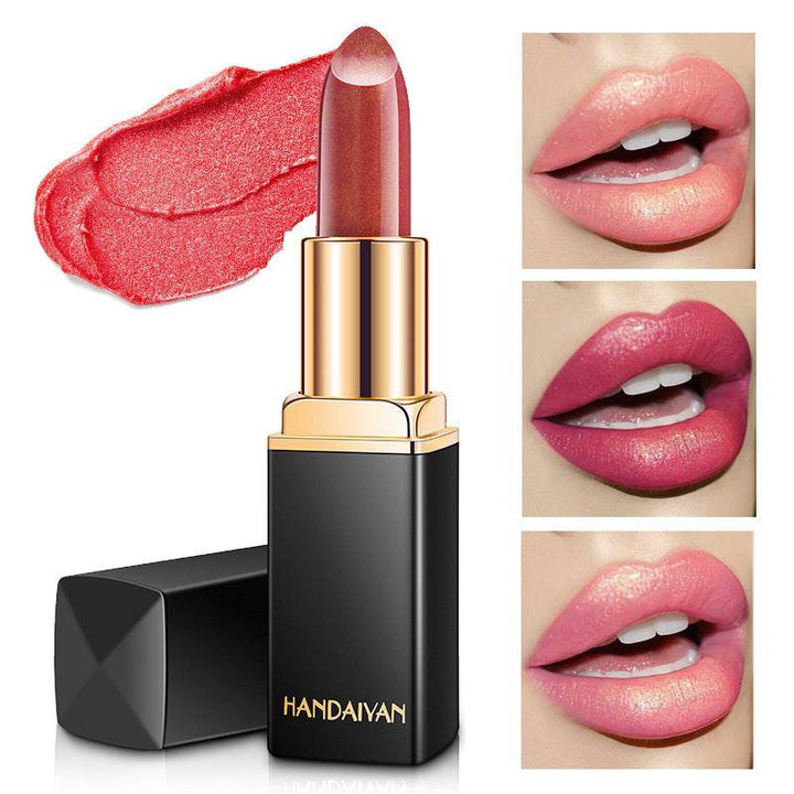 Shiny Metallic Lipstick Pearlescent Color Temperature Change Lipstick Gilt Lipstick - ZEYTONCART