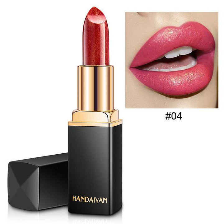 Shiny Metallic Lipstick Pearlescent Color Temperature Change Lipstick Gilt Lipstick - ZEYTONCART