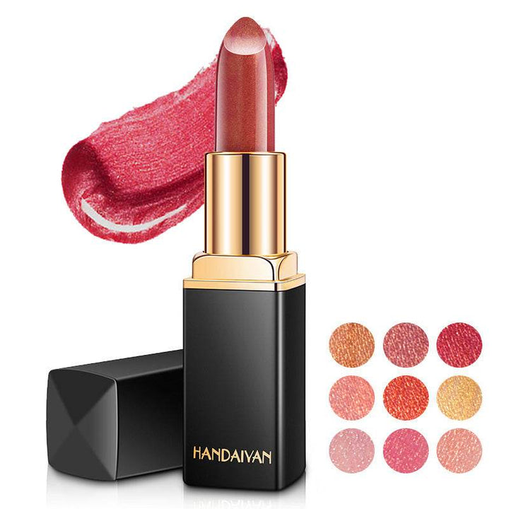 Shiny Metallic Lipstick Pearlescent Color Temperature Change Lipstick Gilt Lipstick - ZEYTONCART