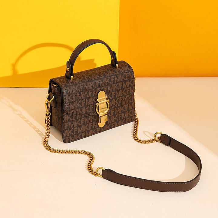 Fashion Printed Chain Small Square Bag - ZEYTONCART