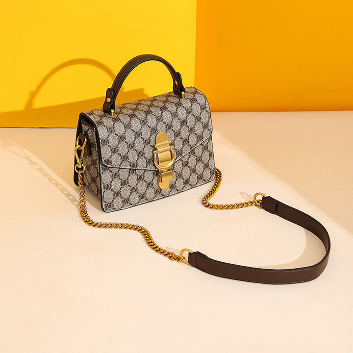 Fashion Printed Chain Small Square Bag - ZEYTONCART