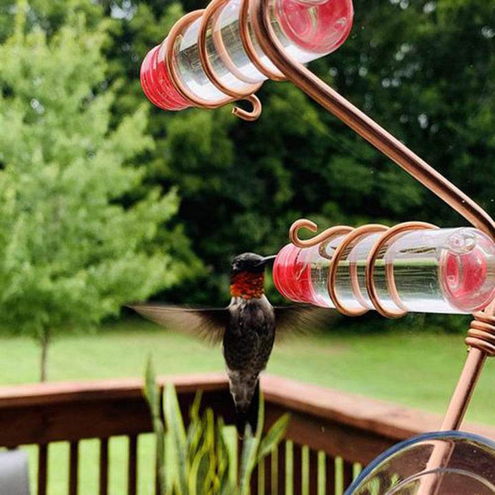 Garden Bird Feeder Supplies Hummingbird Feeder Drinker Suction Cup Easy To Clean Deck Garden Decor Bird Feeders for Wild Birds - ZEYTONCART