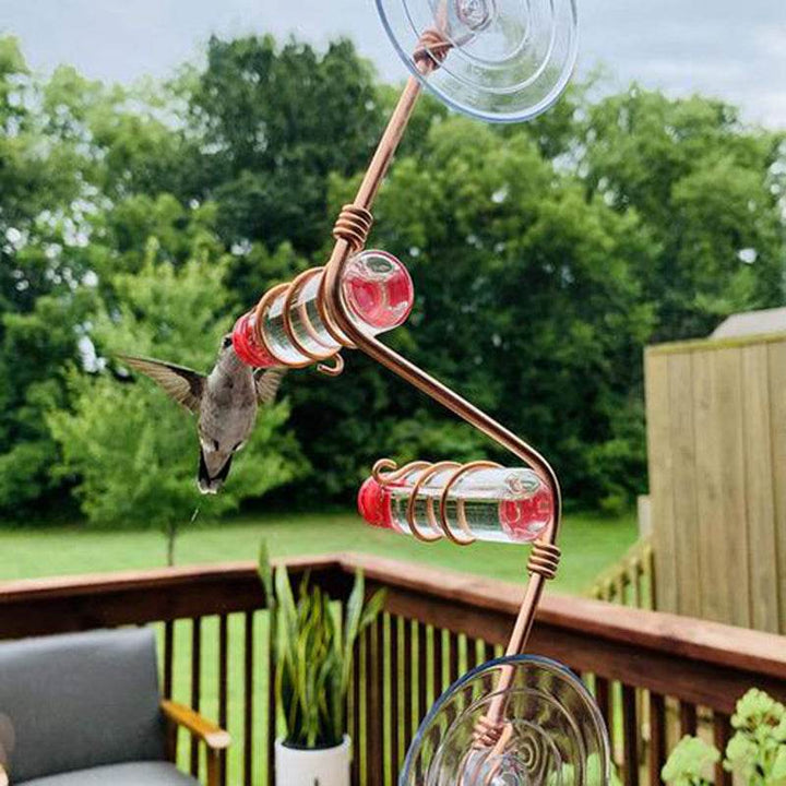 Garden Bird Feeder Supplies Hummingbird Feeder Drinker Suction Cup Easy To Clean Deck Garden Decor Bird Feeders for Wild Birds - ZEYTONCART