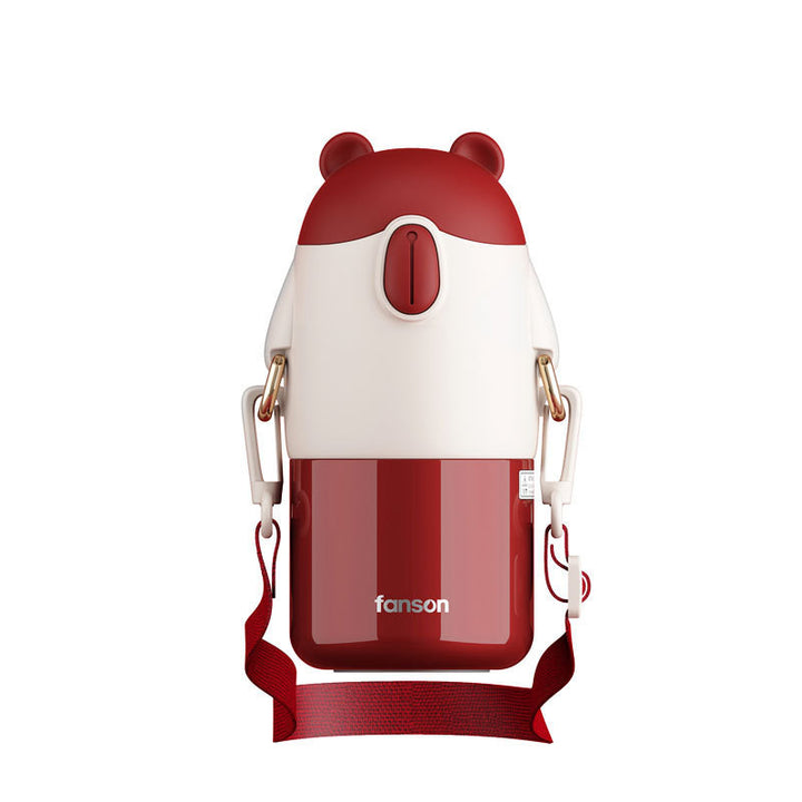 Creative Cartoon Water Cup With A Straw Thermos Cup For Children - ZEYTONCART
