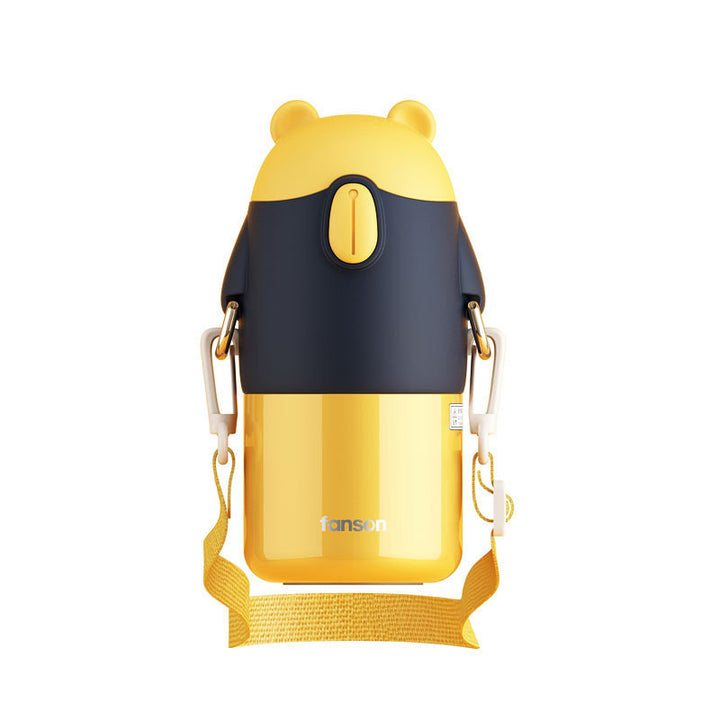 Creative Cartoon Water Cup With A Straw Thermos Cup For Children - ZEYTONCART