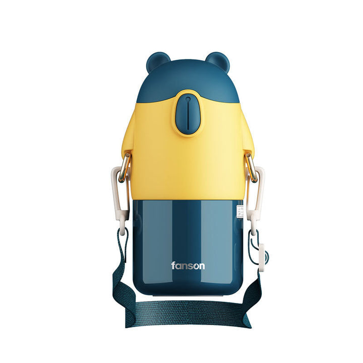 Creative Cartoon Water Cup With A Straw Thermos Cup For Children - ZEYTONCART