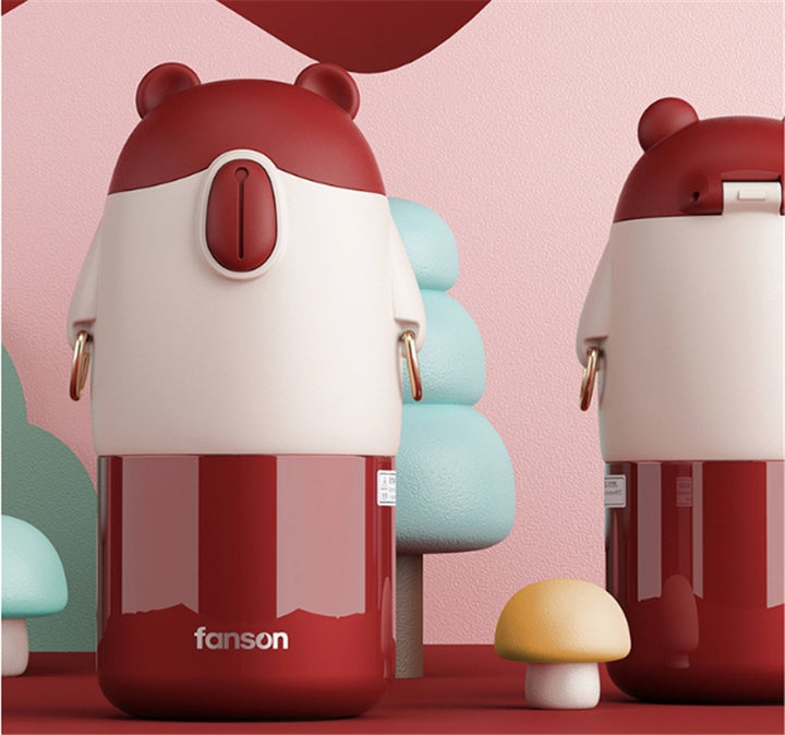 Creative Cartoon Water Cup With A Straw Thermos Cup For Children - ZEYTONCART