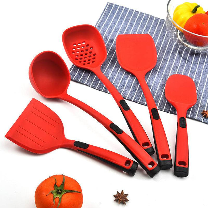 Non-Stick Cooking Spoon And Spatula Kitchen Utensils Silicone Kitchenware Set - ZEYTONCART