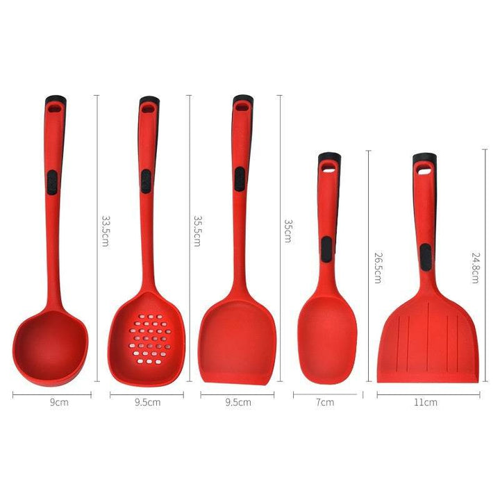 Non-Stick Cooking Spoon And Spatula Kitchen Utensils Silicone Kitchenware Set - ZEYTONCART