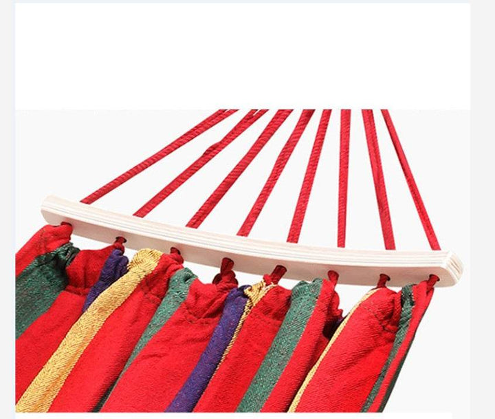 Double Hammock Bed Outdoor Swinging Camping Hanging Hammocks Tree Strap Rope - ZEYTONCART