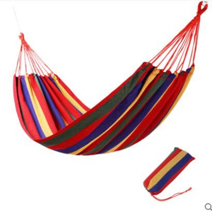 Double Hammock Bed Outdoor Swinging Camping Hanging Hammocks Tree Strap Rope - ZEYTONCART