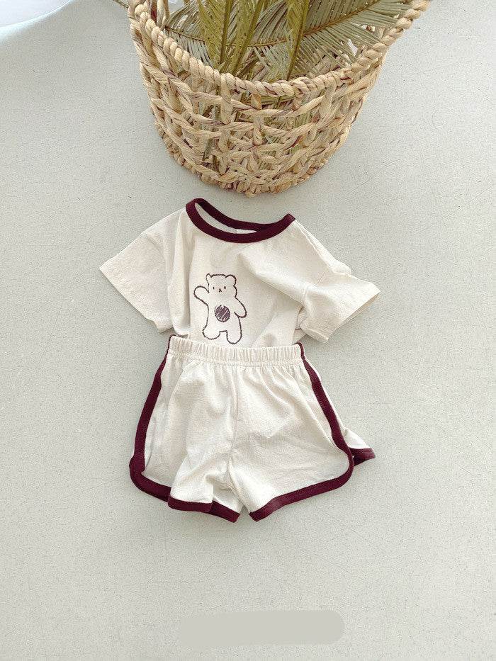 Baby Bear Cotton Suit Two-piece Cartoon Comfort For Babies And Toddlers - ZEYTONCART