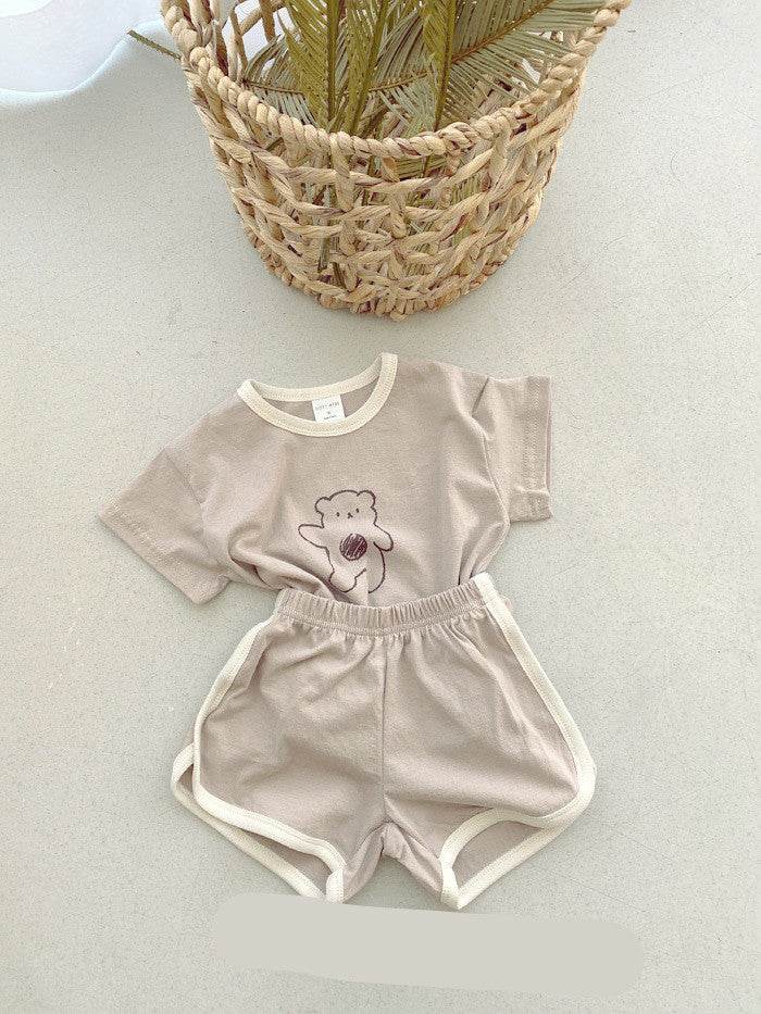 Baby Bear Cotton Suit Two-piece Cartoon Comfort For Babies And Toddlers - ZEYTONCART