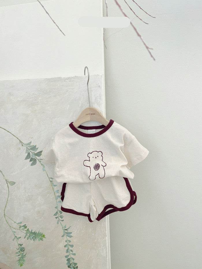 Baby Bear Cotton Suit Two-piece Cartoon Comfort For Babies And Toddlers - ZEYTONCART