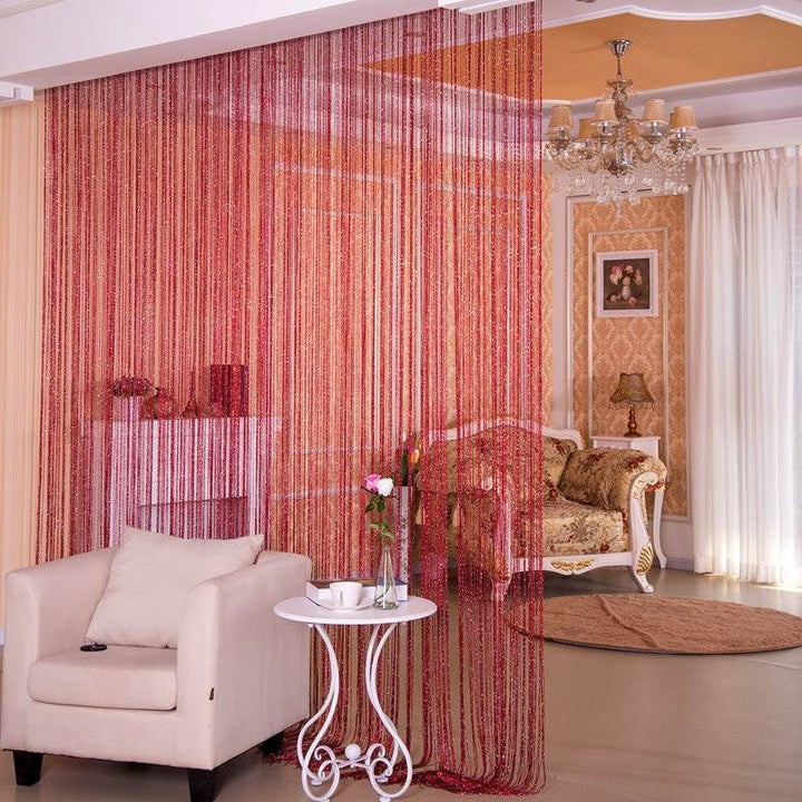 Door Curtain Dilver Thread Curtain Partition Curtain Hanging Curtain Window Screen - ZEYTONCART