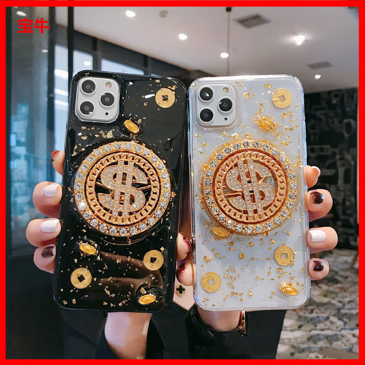 3D Diamond Dollar Turnplate Phone Case Luxury Designer - ZEYTONCART