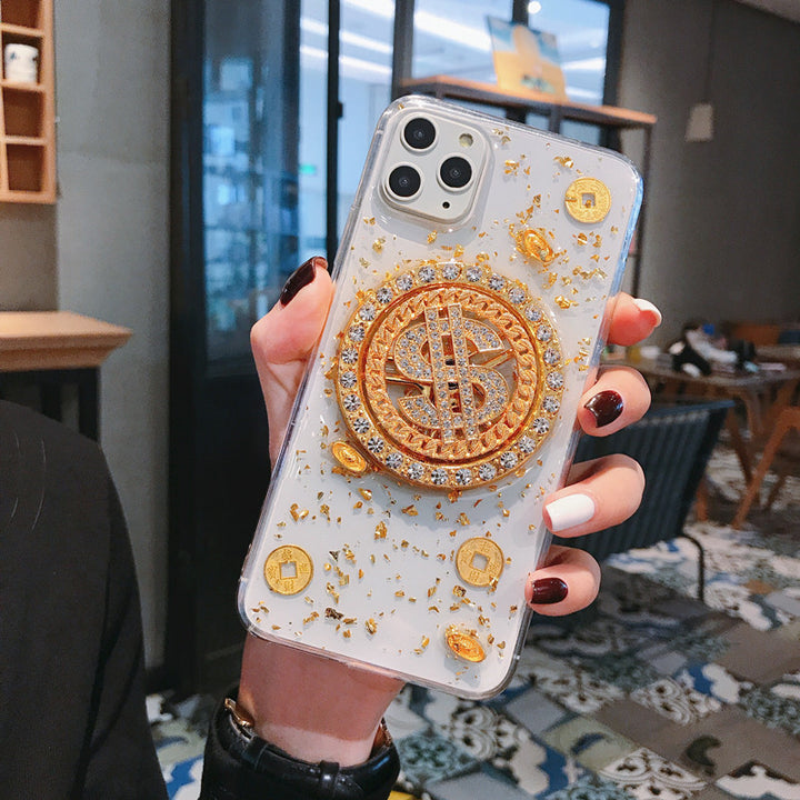 3D Diamond Dollar Turnplate Phone Case Luxury Designer - ZEYTONCART