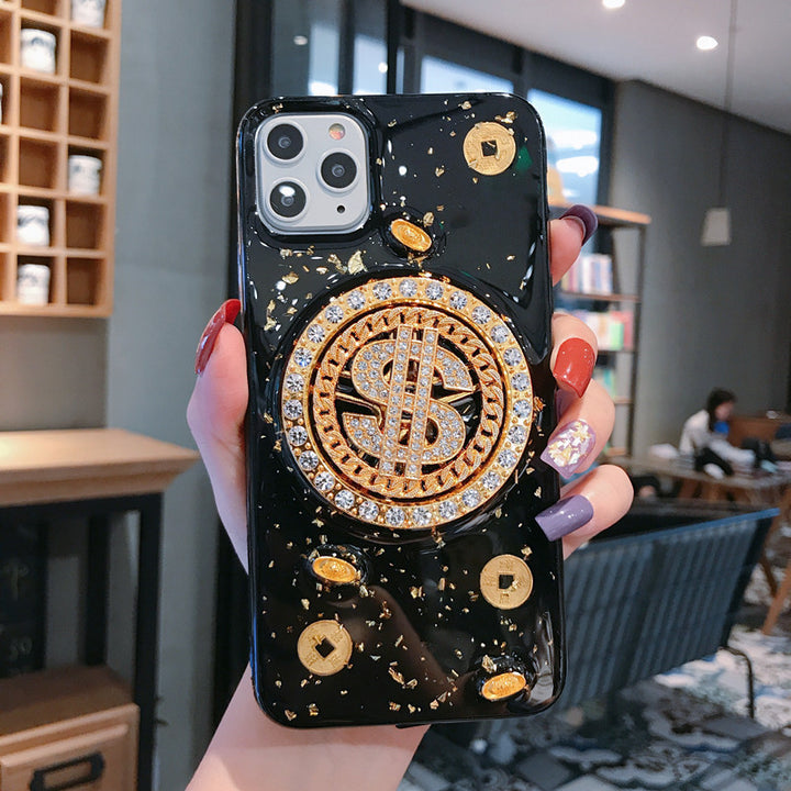 3D Diamond Dollar Turnplate Phone Case Luxury Designer - ZEYTONCART