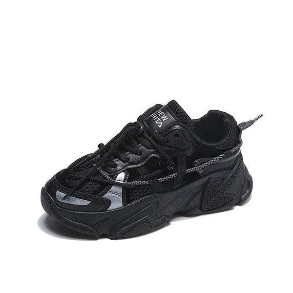 New Summer All-black Sneakers For Women Korean Edition - ZEYTONCART