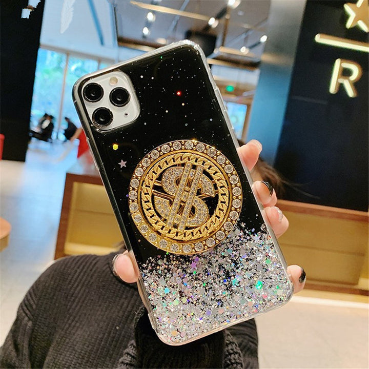 3D Diamond Dollar Turnplate Phone Case Luxury Designer - ZEYTONCART