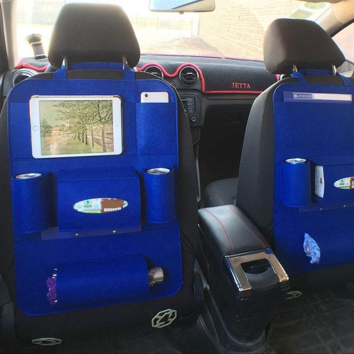 Auto Car Backseat Organizer Car-Styling Holder Multi-Pocket Seat Wool Felt Storage Multifunction Vehicle Accessories Bag - ZEYTONCART