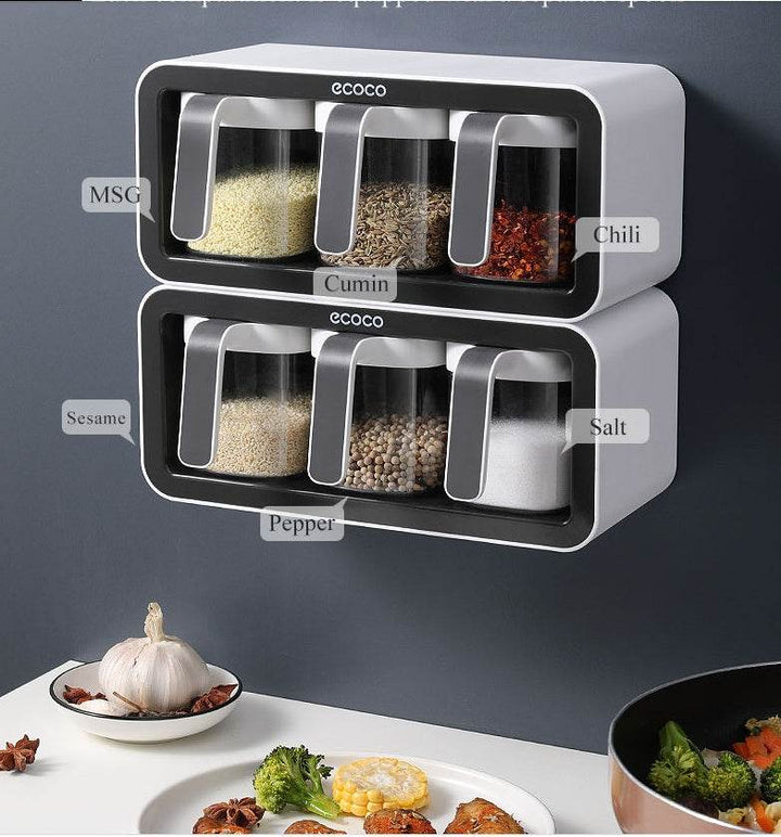 ZEYTON CART Spice Jar Organizer with Wall Mount Design - ZEYTONCART