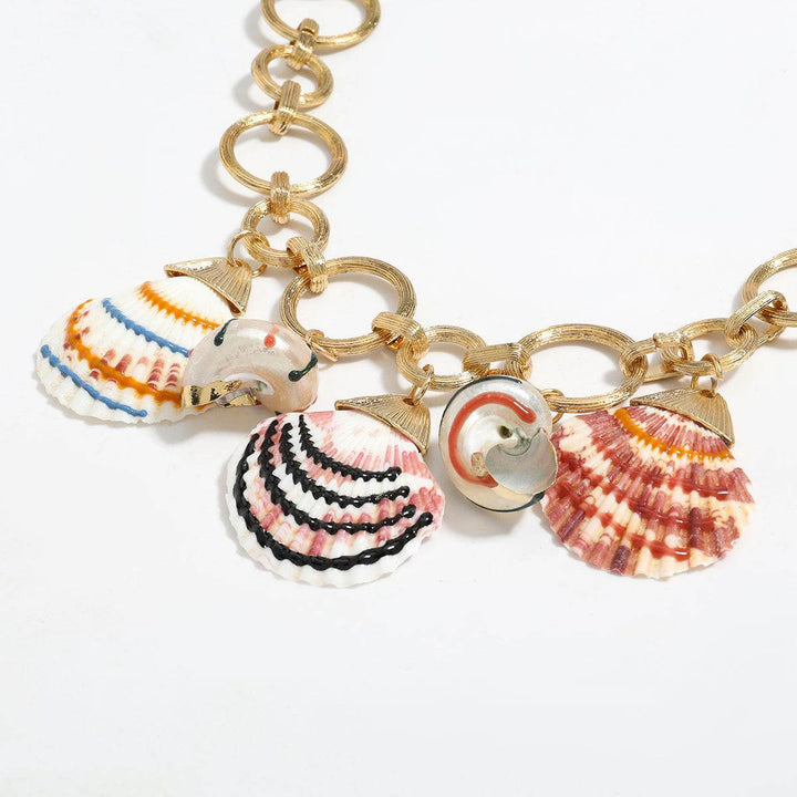 Alloy Shell OT Buckle Necklace European And American Travel Style Accessories - ZEYTONCART