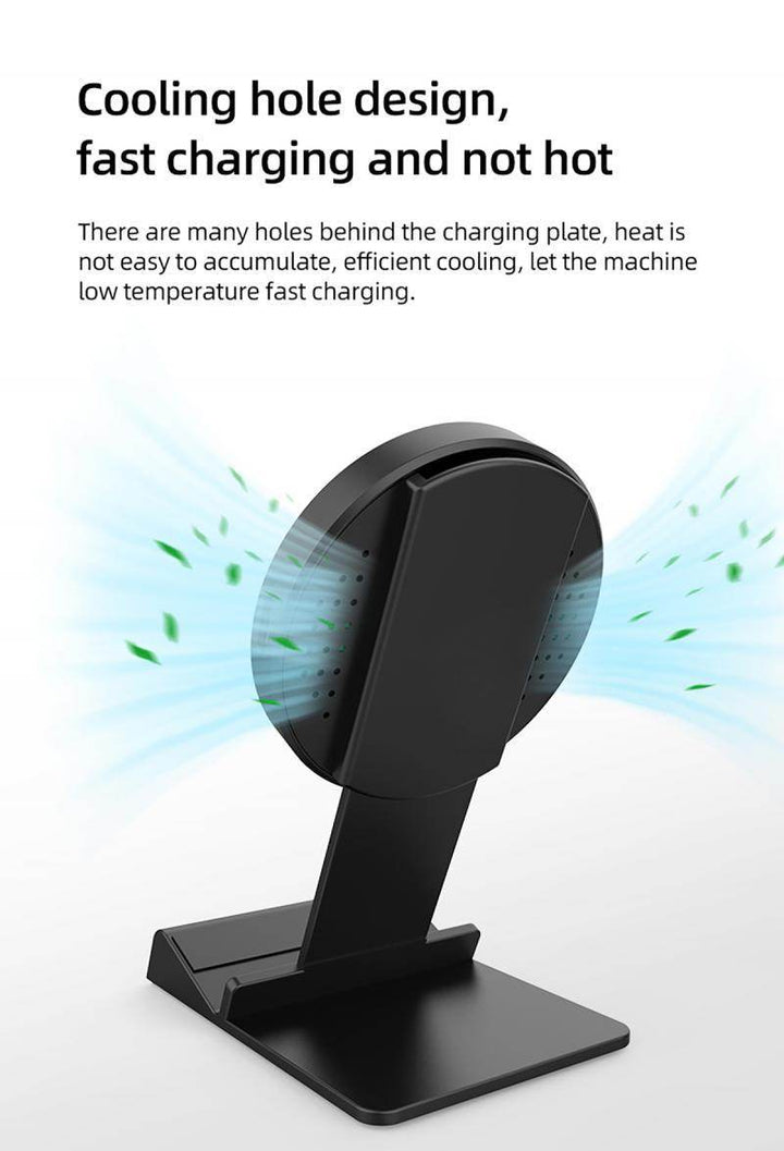 Horizontal Cooling Hole Mobile Phone Holder Wireless Fast Charger - ZEYTONCART