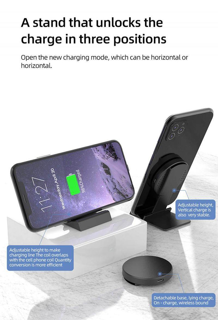 Horizontal Cooling Hole Mobile Phone Holder Wireless Fast Charger - ZEYTONCART