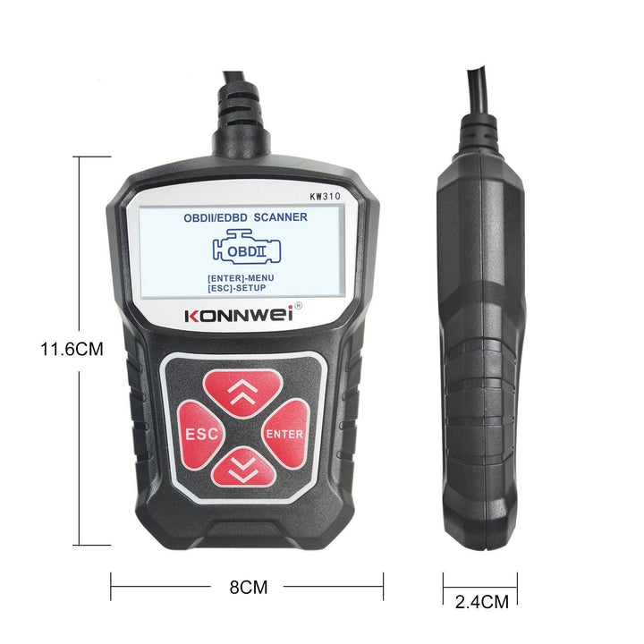 KW310 Car Diagnostic Scanner Scanner Barcode Reader Tool - ZEYTONCART