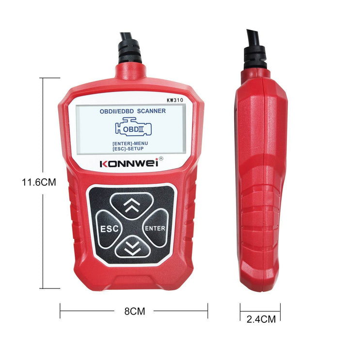 KW310 Car Diagnostic Scanner Scanner Barcode Reader Tool - ZEYTONCART