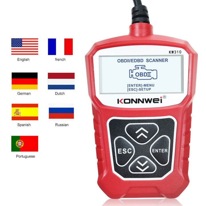 KW310 Car Diagnostic Scanner Scanner Barcode Reader Tool - ZEYTONCART