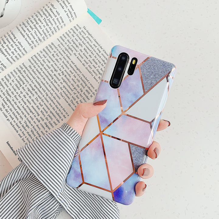Electroplated marble mobile phone case - ZEYTONCART
