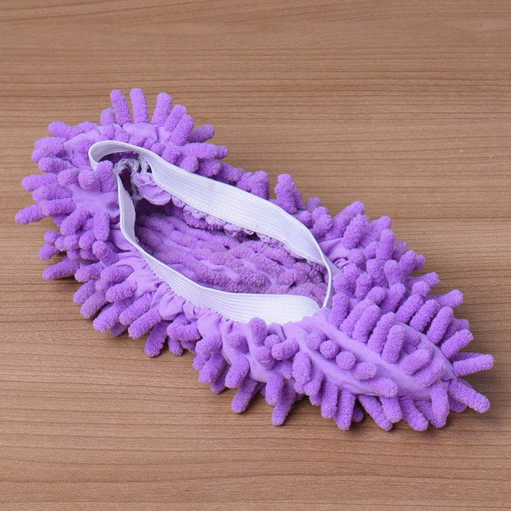 2pcs Set Multifunctional Chenille Micro Fiber Slipper Shoe Covers Clean Slippers Lazy Drag Shoe Mop Caps Household CleanTools - ZEYTONCART
